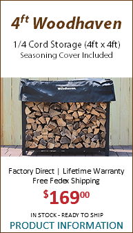  4ft Woodhaven 1/4 Cord Storage (4ft x 4ft) Seasoning Cover Included Factory Direct | Lifetime Warranty Free Fedex Shipping $16900 IN STOCK - READY TO SHIP PRODUCT INFORMATION