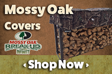 Mossy Oak Break up Camo firewood racks.
